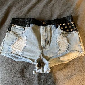 Denim shorts